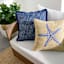 Honeybloom Starfish Hermosa Outdoor Throw Pillow, 18"