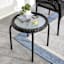 Providence Fairview Wicker Patio Side Table, Black