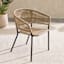 Paloma Wicker Patio Dining Chair, Taupe