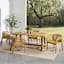 Haven Blonde Acacia Wood & Tan Rope Patio Dining Chair