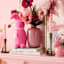Bunny Brights Pink Flocked Standing Bunny, 16"
