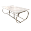 Crosby St. Aura Marble Coffee Table, Silver