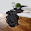 Midnight Shadows Beaded Bat & Web Table Runner, 36x13