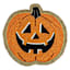 Happy Haunting Jack-o'-Lantern Beaded & Jute Placemat