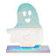 Hey Boo! Iridescent Tabletop Ghost, 10"