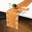 Homespun Harvest Orange Pumpkin Leaf Table Runner, 13x72