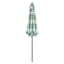 Honeybloom Forest Green Multi Stripe Crank & Tilt Round Patio Umbrella, 9'