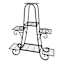 7-Tier Metal Plant Stand, Black