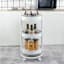 REAL SIMPLE 3-Tier Round Metal Rolling Cart, White