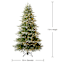 (B9) Pre-Lit Flocked Glenco Spruce Christmas Tree, 7.5'