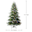 (B9) Pre-Lit Flocked Glenco Spruce Christmas Tree, 7.5'