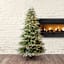 (B9) Pre-Lit Flocked Glenco Spruce Christmas Tree, 7.5'