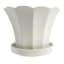 Indoor White Tulip Planter with Saucer, Small
