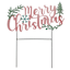 Mrs. Claus' Bakery Pink Merry Christmas Yard Stake, 24.5"