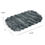 Black Smoke Scalloped Marble Tray, 12x7