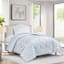 Navy Grid Printed Microfiber Comforter, Twin/Twin XL