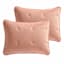 3-Piece Pink Tacked Corduroy Comforter Set, Full/Queen