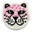 Pink Leopard Face Shaped Bath Rug, 26"