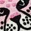 Pink Leopard Face Shaped Bath Rug, 26"