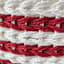 Red & White Paper Rope Tree Collar, 15"