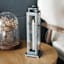 Grey Metal LED Taper Candle Lantern, 15.5"