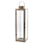 Copper Lantern with Ribbed Glass, 27.5"