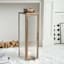 Copper Lantern with Ribbed Glass, 27.5"