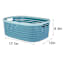 REAL SIMPLE Blue Rattan Storage Basket, Large