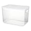 REAL SIMPLE Fluted Clear Storage Bin with Lid, Large