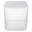 REAL SIMPLE Fluted Clear Storage Bin with Lid, Large