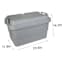 REAL SIMPLE Matte Grey Tote with Lock Latches, Medium