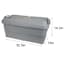 REAL SIMPLE Matte Grey Tote with Lock Latches, Large