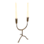 Found & Fable Antique Brass Double Taper Candle Holder, 12"