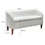 Audrey Storage Settee Bench, Ivory