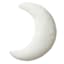 White Sherpa Moon Shaped Throw Pillow