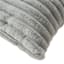Grey Wide Rib Throw Pillow, 18"
