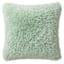 Mint Alpaca Faux Fur Throw Pillow, 24"