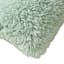 Mint Alpaca Faux Fur Throw Pillow, 14x20