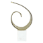 Gold Finish Metal with Marble Base Table Decor, 15.5"