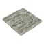 Square Tan Marble Candle Plate, 5.5"