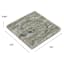 Square Tan Marble Candle Plate, 5.5"