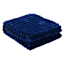 Navy Channel Faux Fur Throw Blanket, 50x60