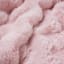 Pink Pom Pom Faux Fur Throw Blanket, 50x60