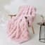 Pink Pom Pom Faux Fur Throw Blanket, 50x60
