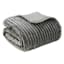 2-Piece Grey Ribbed Plush Comforter Set, Twin/Twin XL