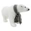White Flocked Walking Polar Bear, 15"