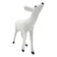 Flocked White Deer Decor, 10"