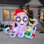 Christmas Octopus with Rainbow Wave Lights Inflatable, 7'