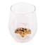 Stemless Wine Glass with Glittered Star Icon, 17oz