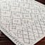 (E546) Eagean Ivory & Blue Moroccan Area Rug, 5x7